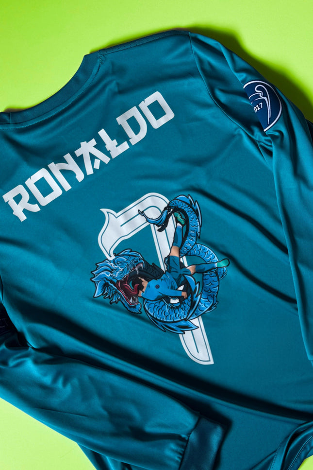 REAL MADRID 2017/18 LONG SLEEVE + CUSTOM CR7 BLUEDRAGON