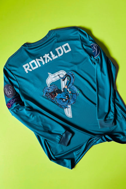 REAL MADRID 2017/18 LONG SLEEVE + CUSTOM CR7 BLUEDRAGON