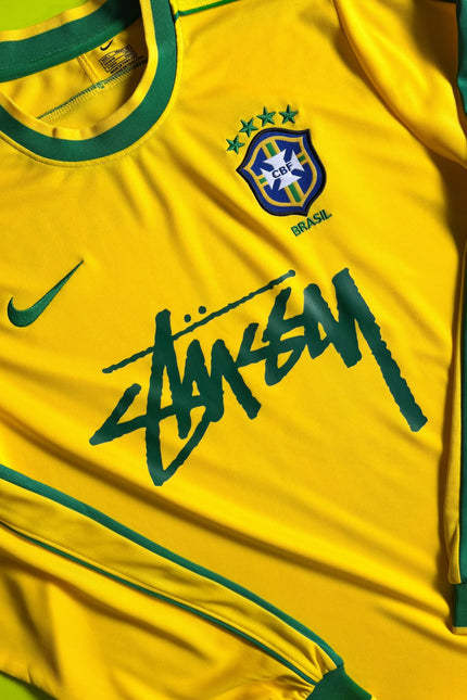 BRAZIL 98 YELLOW STSSY LONG SLEEVE LIMITED RETRO EDITION